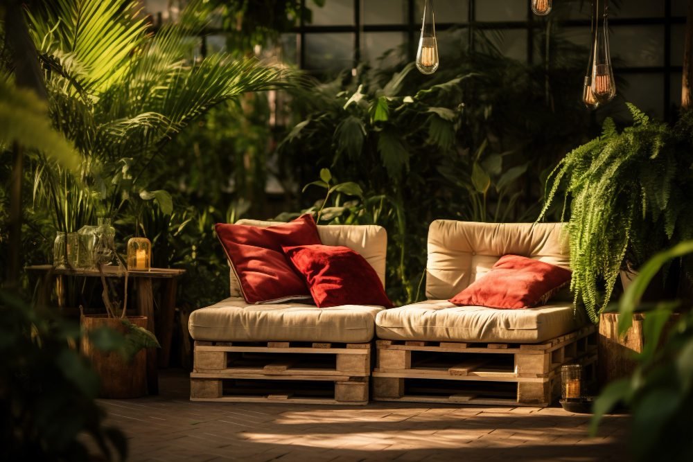 Salon de jardin en palettes