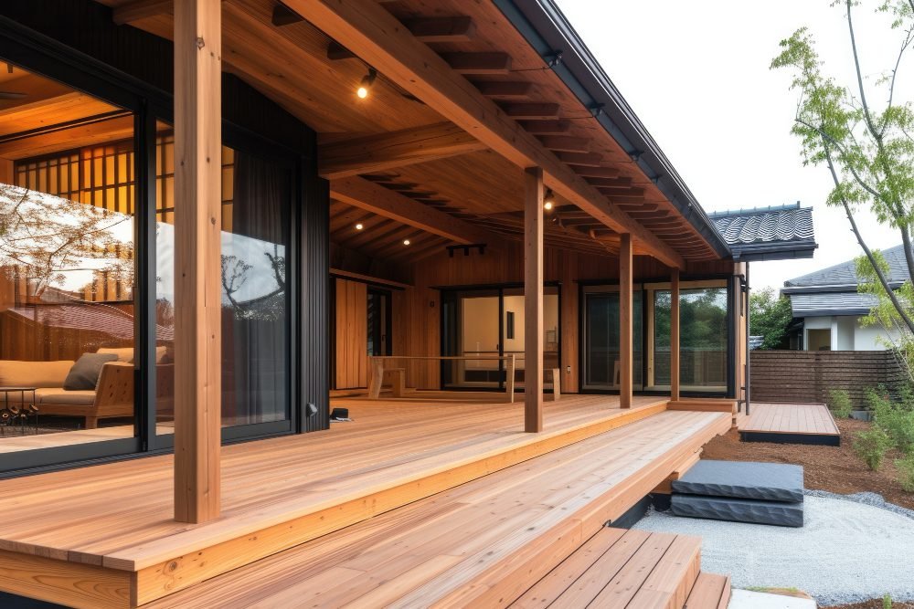 Terrasse bois jardin