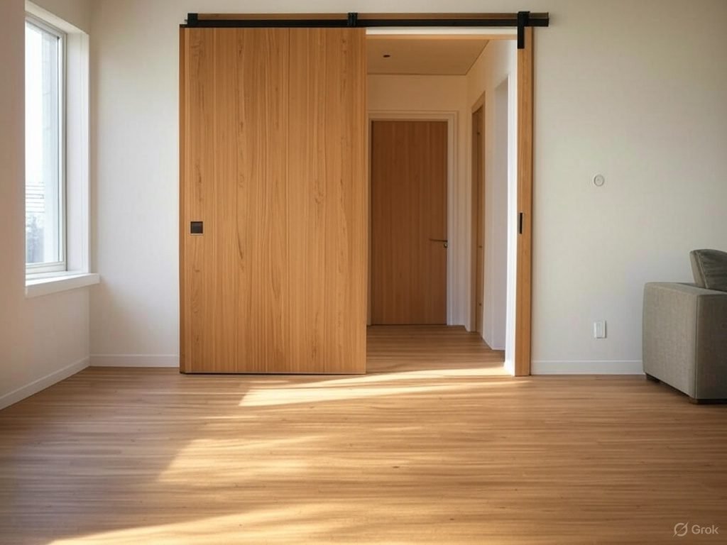 Porte coulissante bois