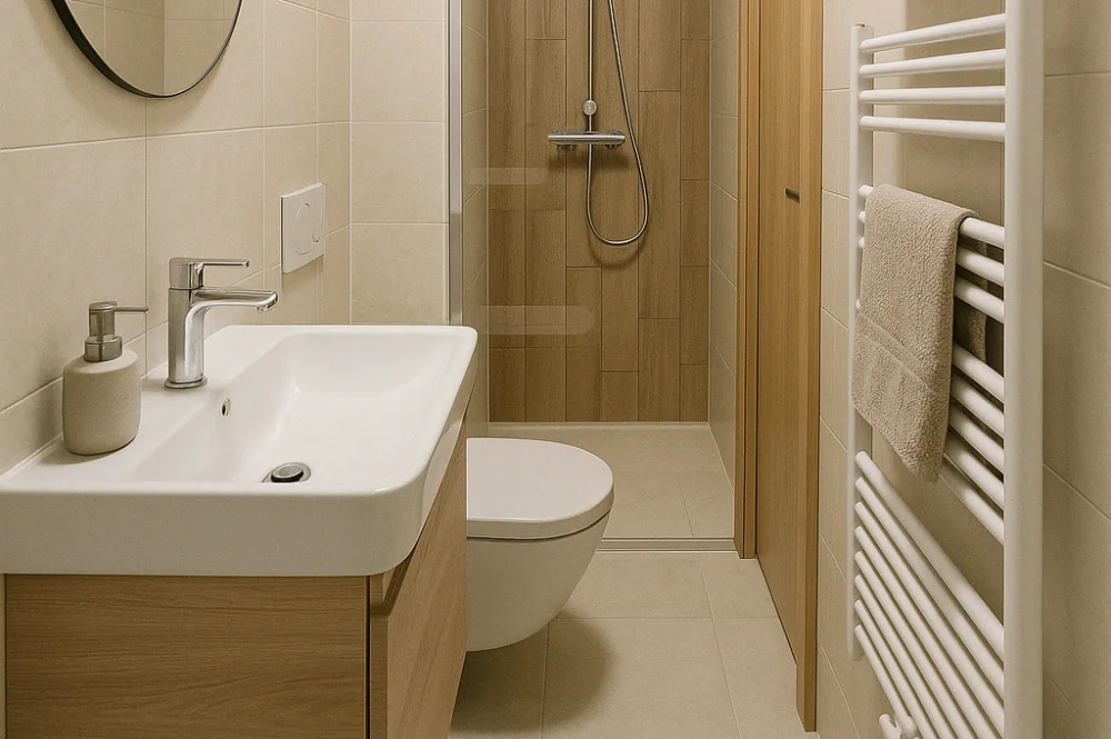 Aménager une salle de bain étroite