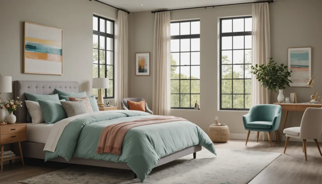 Nuances modernes pour la chambre