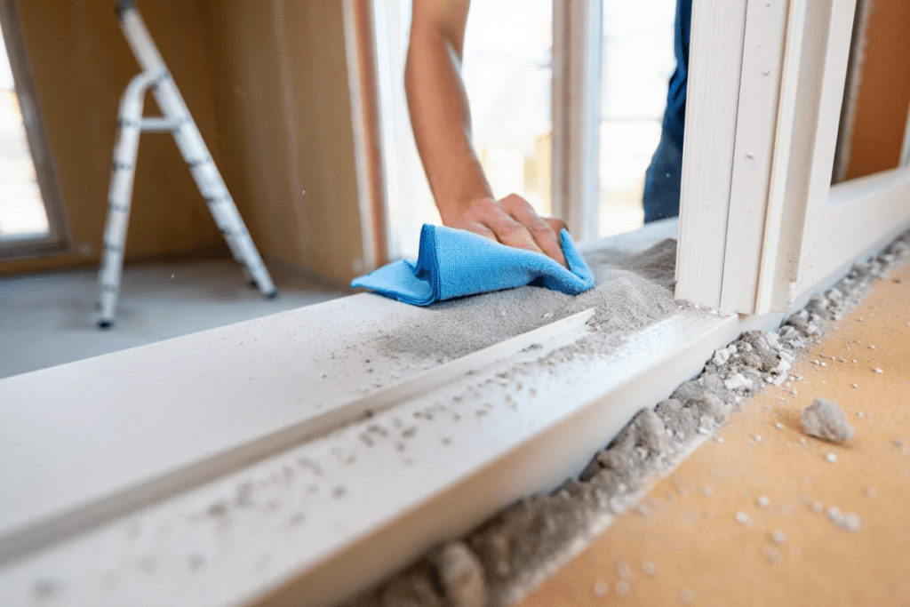 Eliminer poussière après des travaux