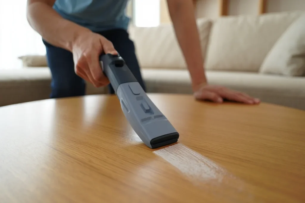 Enlever la poussière sur les meubles