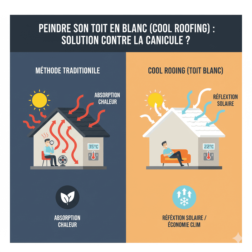 Cool roofing repeindre toit en blanc
