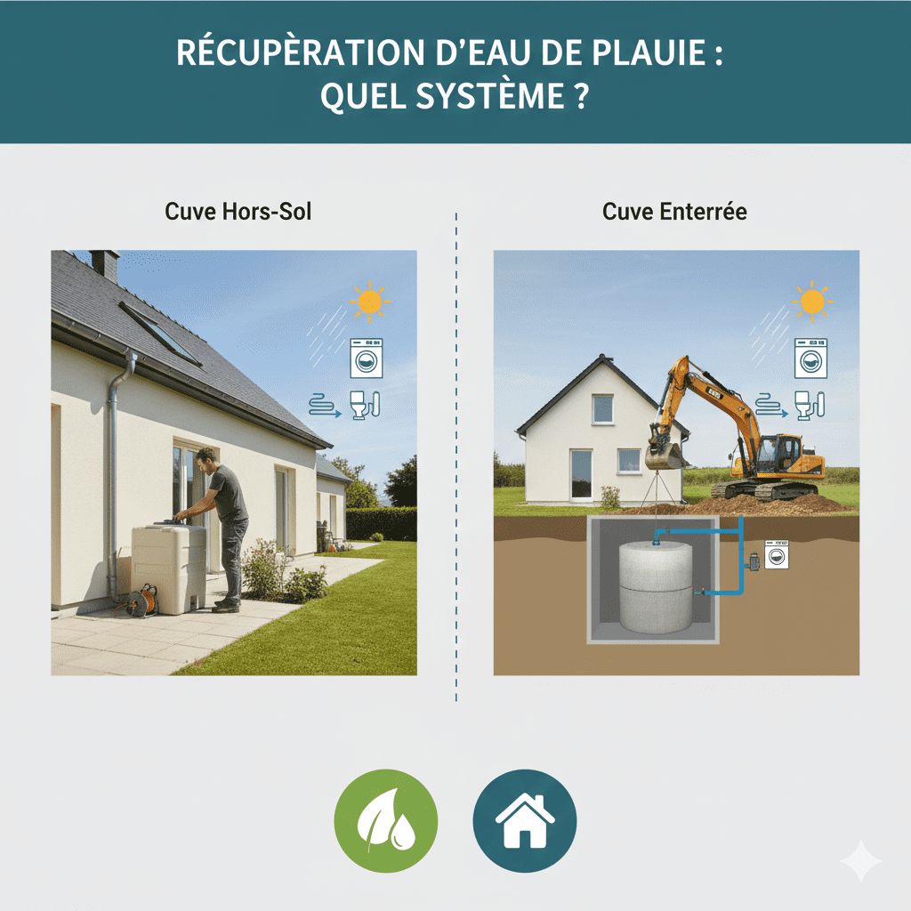 Récupérateur d'eau de pluie WC lave-linge
