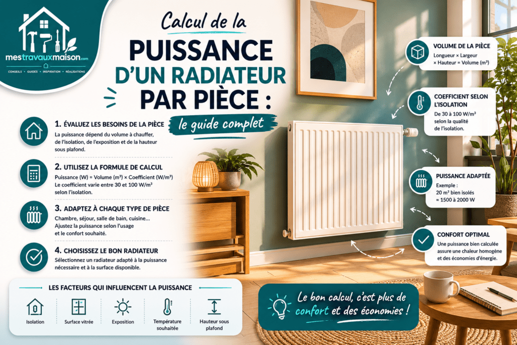 Calcul de la puissance d'un radiateur par pièce