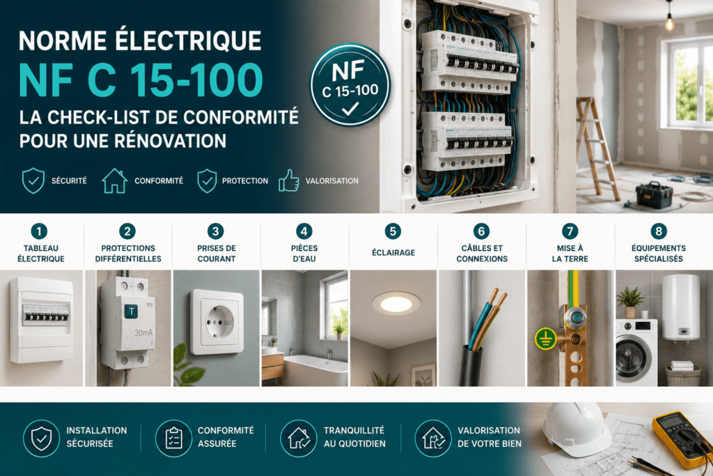 Checklist rénovation électrique norme NF C 15-100