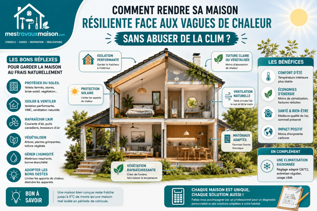 Améliorer résiliance maison face aux vagues de chaleur