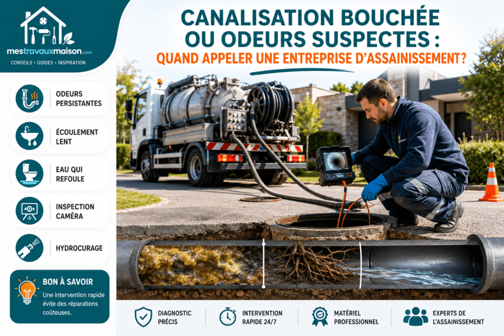 Entreprise d'assainissement canalisation bouchée
