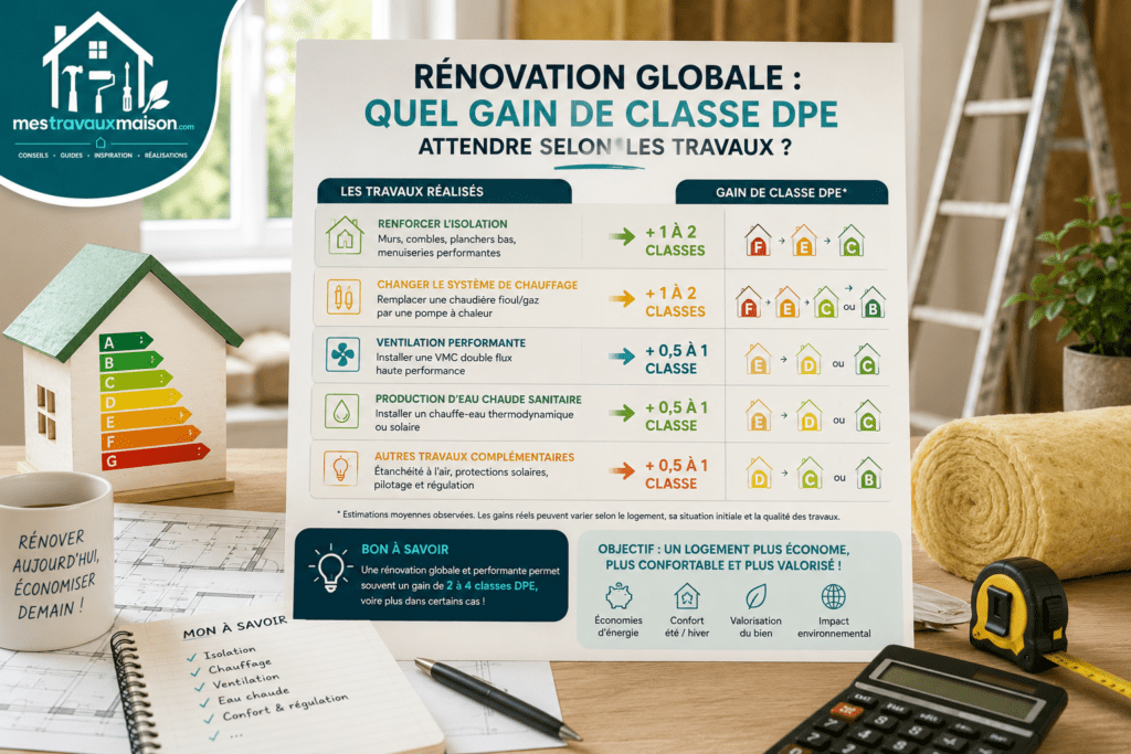 Rénovation globale gain de classe DPE