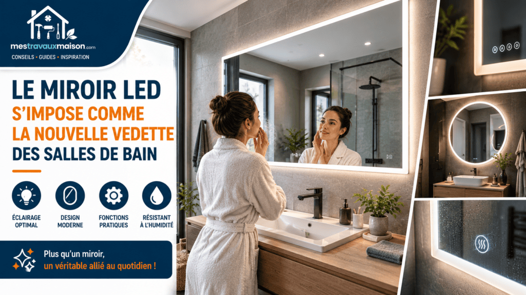 Le miroir LED, star des salles de bain